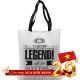 Túi vải không dệt màu trắng logo Legend