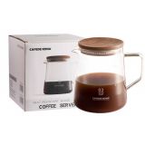 Bình thuỷ tinh Café nắp gỗ 600ml CK5400