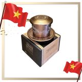 Phin nhôm hoa văn Trung Nguyên nâu có hộp giấy