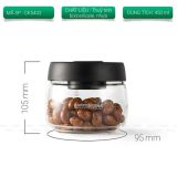 Hũ thủy tinh Cafede nắp đen CK5432