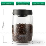 Hũ thủy tinh Cafede nắp đen CK5436