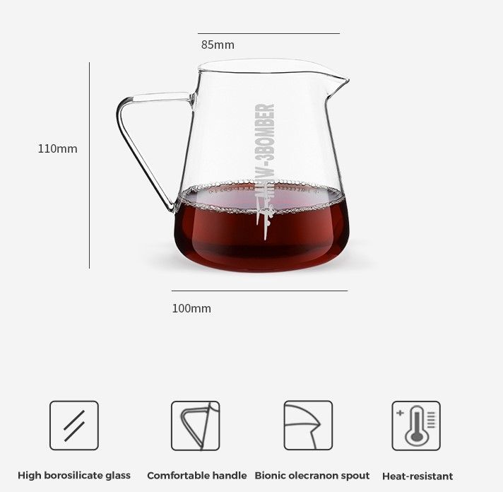 Bình đựng café thủy tinh 500ml CS5466-OS