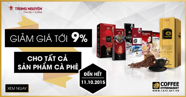 Chương trình ưu đãi cà phê giá tốt tháng 9