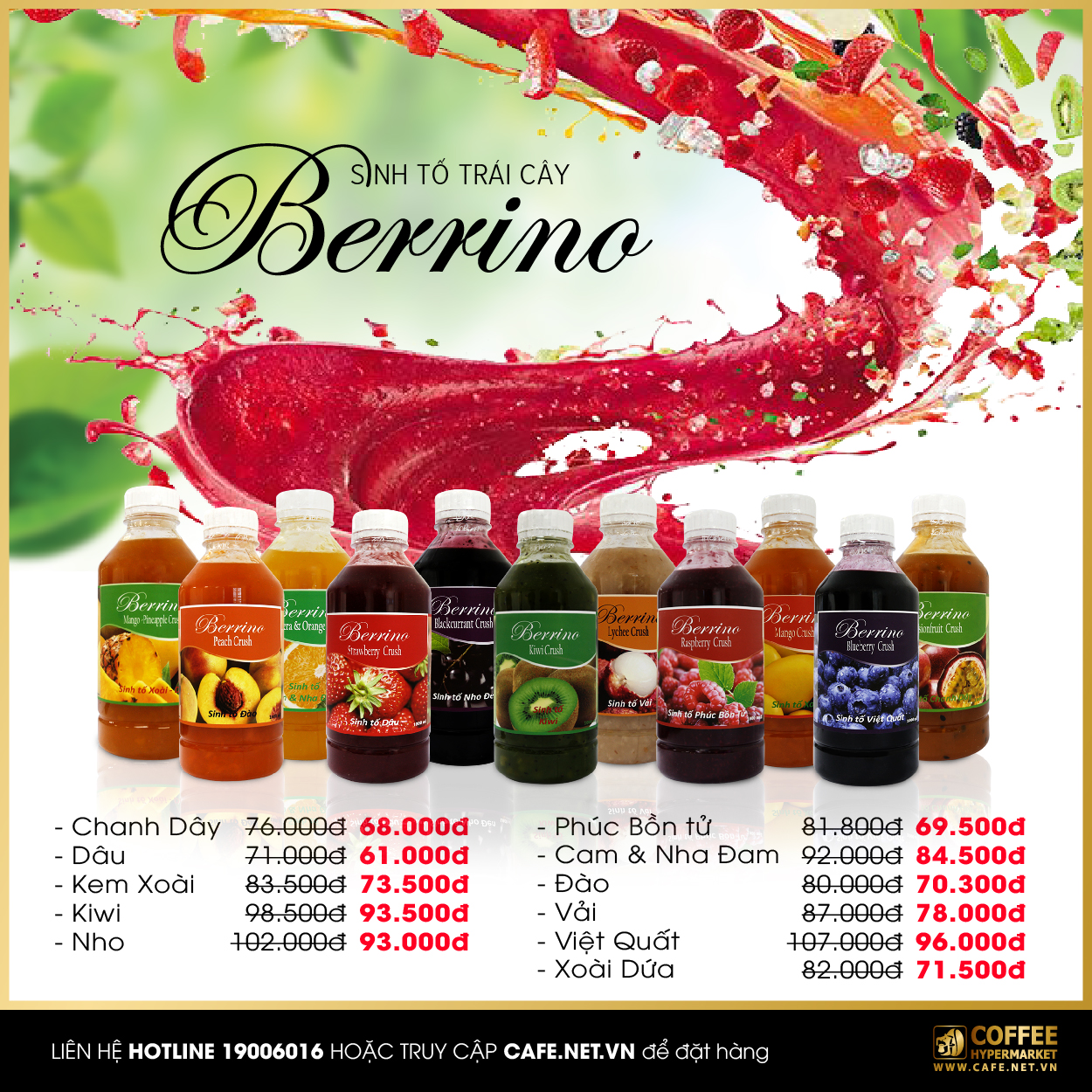 Chương trình Mua lẻ với giá sỉ sinh tố BERRINO
