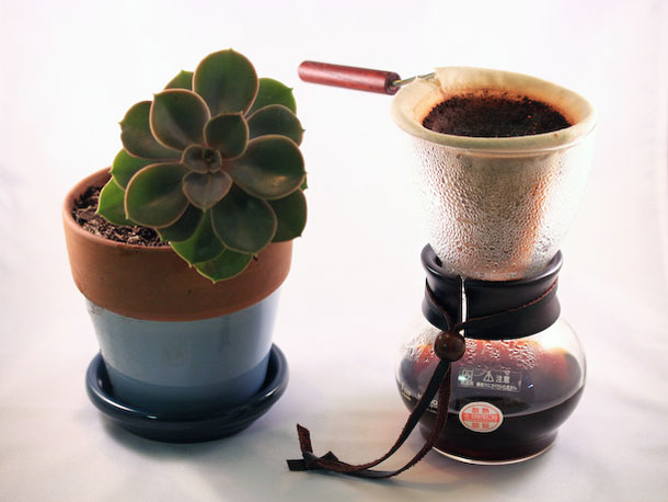 Pha cà phê bằng vợt kiểu Nel Drip Coffee